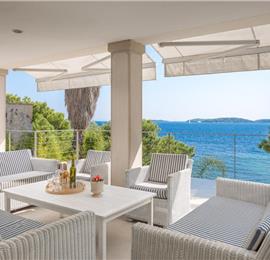 Luxury 6 Bedroom Seafront Villa with pool and Separate Apartment along Secluded Beach near Hvar Town, Sleeps 10-12